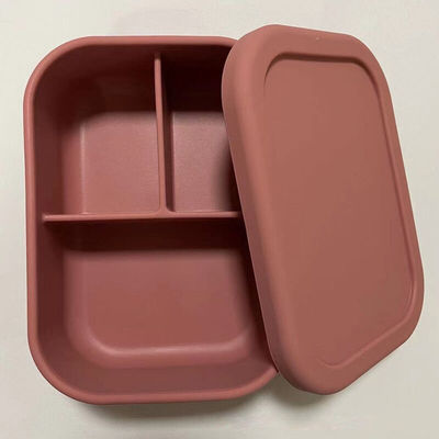 418g Leakproof Kids School Silicone Lunch Box com tampa Eco-friendly e fácil de limpar