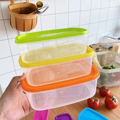 Solução de armazenamento de alimentos Organizador de frigorífico de plástico rectangular transparente livre de BPA