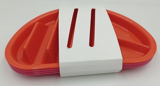 Máquina de lavar louça sustentável, segura, sem BPA, microondas, tacos, pratos de plástico para voltar à escola