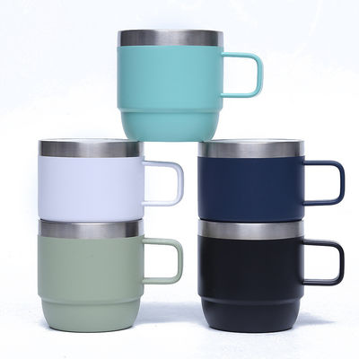 Copo de Espresso de Cerâmica Sustenível 6oz Dupla Parede 304 Copo de Café de Aço Inoxidável
