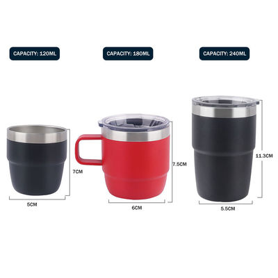 Copo de Espresso de Cerâmica Sustenível 6oz Dupla Parede 304 Copo de Café de Aço Inoxidável