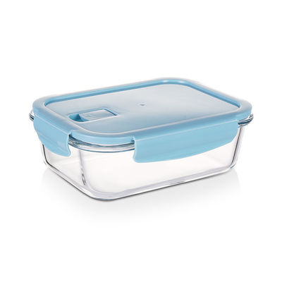 Containers de preparação de refeições de vidro hermético para adultos Caixa de almoço de vidro segura para microondas com tampa