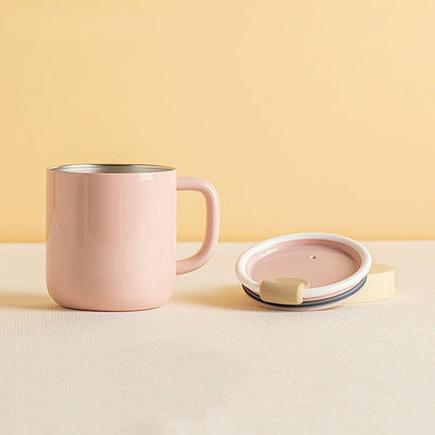 Taças de café de escritório Tabela de cima Copo de chá Presente de aniversário 420ML com conservação de calor da tampa