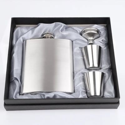 Flasca de coxa de aço inoxidável 304 para álcool preto mate Capacidade 1oz 2oz 3oz 4oz 5oz