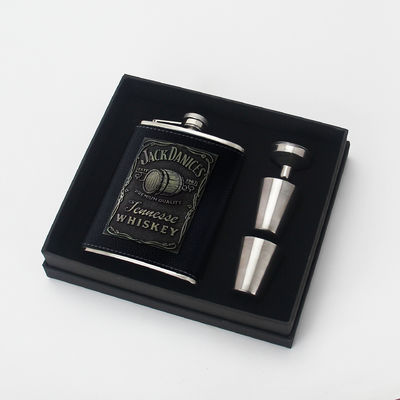 Flasca de coxa de aço inoxidável 304 para álcool preto mate Capacidade 1oz 2oz 3oz 4oz 5oz