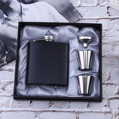 Flasca de coxa de aço inoxidável 304 para álcool preto mate Capacidade 1oz 2oz 3oz 4oz 5oz