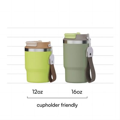 Tubarão de aço inoxidável de 16 oz com cálice de café isolado a vácuo com tampa livre de BPA