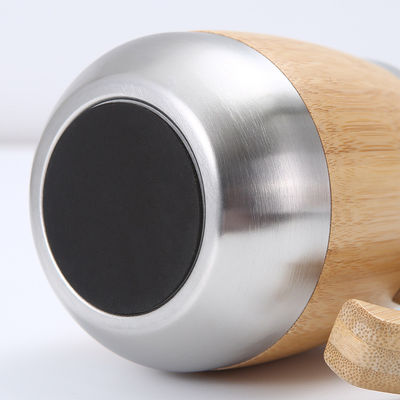 450ml Copo de aço inoxidável de bambu Estilo de design clássico e acessórios para o seu