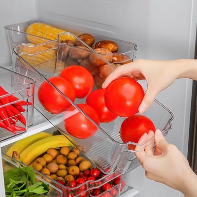 Embalagem de armazenamento de alimentos Container de plástico quadrado de cozinha para organizador de gaveta da geladeira
