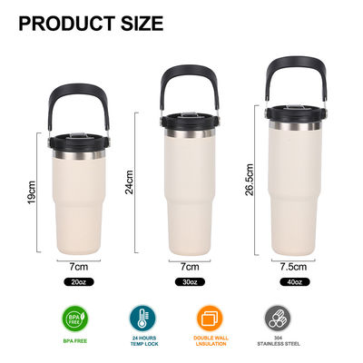 20oz 304 de aço inoxidável Copo de carro portátil e viagem-friendly com isolamento de vácuo