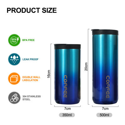 Presentes de Negócios 550ml de aço inoxidável isolamento de vácuo caneca de viagem com tampa à prova de vazamento