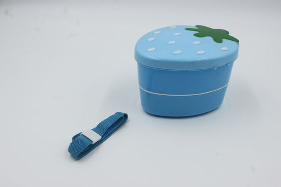 Recipiente de alimentos em forma de morango para crianças 15x12x8.7cm Embalagem de caixa de almoço à prova de vazamento personalizada