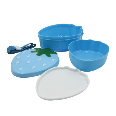 Recipiente de alimentos em forma de morango para crianças 15x12x8.7cm Embalagem de caixa de almoço à prova de vazamento personalizada