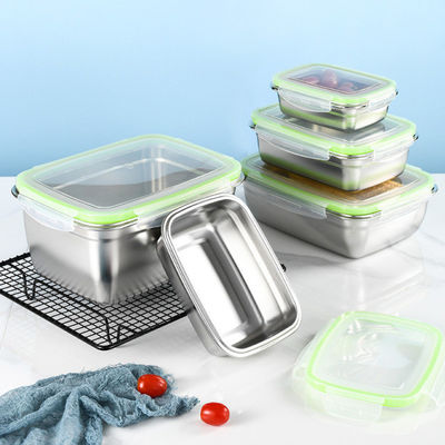 Caixa de almoço de aço inoxidável 304 não tóxico resistente a ácidos alimentares inodoro e insípido