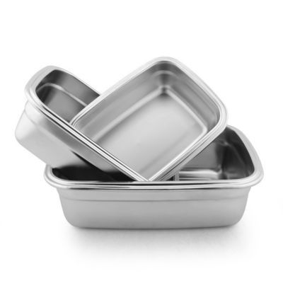 Caixa de almoço de aço inoxidável 304 não tóxico resistente a ácidos alimentares inodoro e insípido