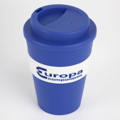12 oz 350 ml de cálice de café de fibra de bambu reutilizável com tampa Um item de presente ideal
