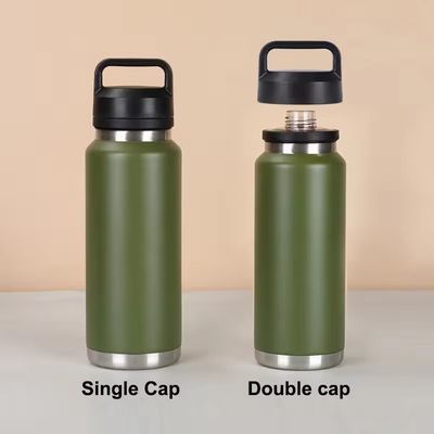 Adultos 18 oz 26 oz 36 oz garrafa de água isolada de parede dupla de aço inoxidável