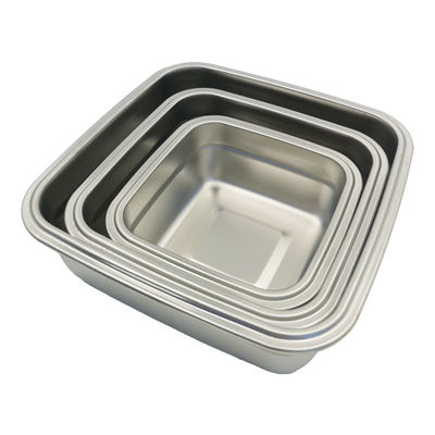 Rectangular 400/750/1200ml Caixa de almoço Bento de aço inoxidável com tampa de bloqueio e durável