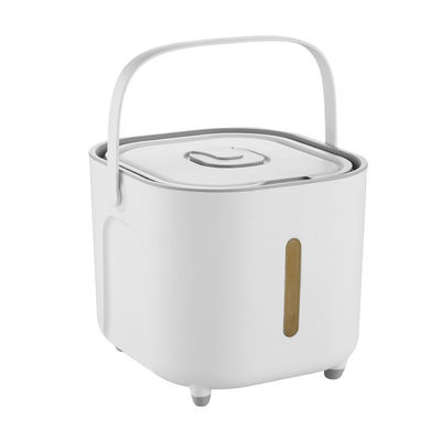 Logotipo personalizável Recipiente de armazenamento de arroz de plástico PP de qualidade alimentar com colher 5-10 kg de carga