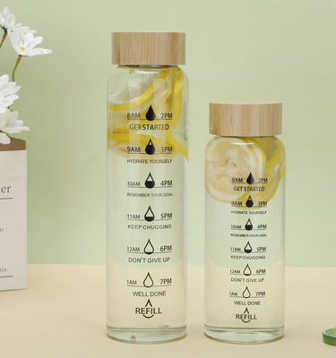 TOUR Copo de vidro para atividades ao ar livre com capacidade de 700 ml / 1000 ml e escala de tempo