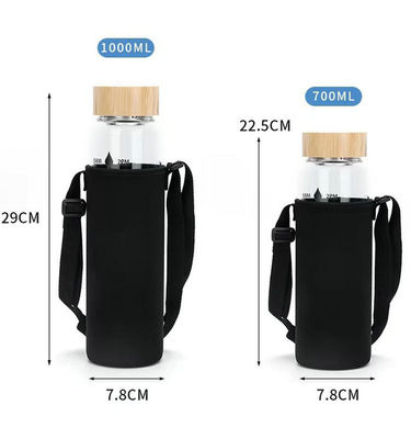 TOUR Copo de vidro para atividades ao ar livre com capacidade de 700 ml / 1000 ml e escala de tempo