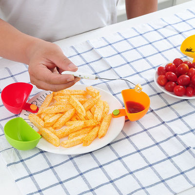 10g Vinagre Tomate Dip Clips Condimento Prato Plástico Dip Clip Bowl Para Porta-Platos