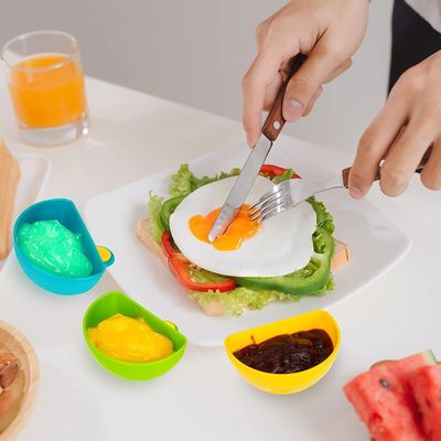 10g Vinagre Tomate Dip Clips Condimento Prato Plástico Dip Clip Bowl Para Porta-Platos