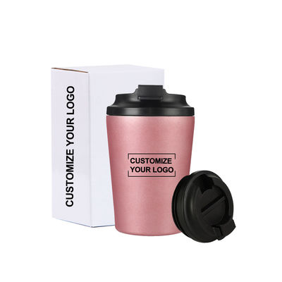 12oz viagem reutilizável caneca de chá de café isolado térmico de aço inoxidável tumbler superior