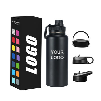 32oz/64oz garrafa de água de frasco de vácuo para beber diretamente no Sport GYM aço inoxidável