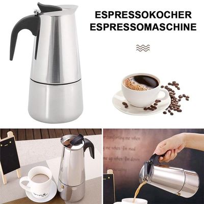 Ferramentas de café e chá 6 xícaras de aço inoxidável Moka Pot Espresso Máquina de café da Bialetti