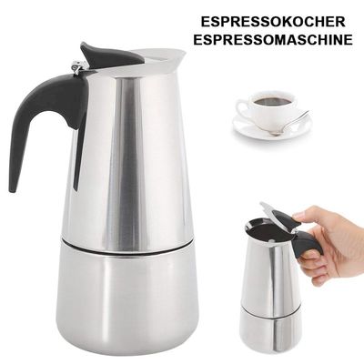 Ferramentas de café e chá 6 xícaras de aço inoxidável Moka Pot Espresso Máquina de café da Bialetti