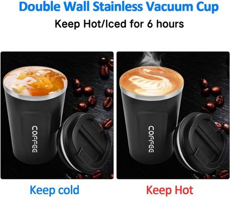 Taça de viagem de aço inoxidável 510ml isolado de vazamento de café aspirador para presentes