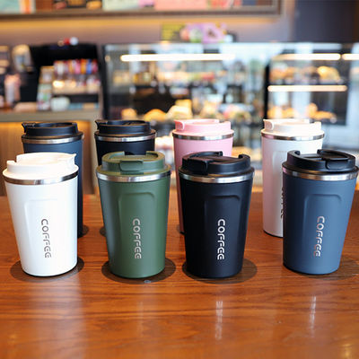 Taça de viagem de aço inoxidável 510ml isolado de vazamento de café aspirador para presentes