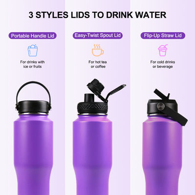 Melhore o teu equipamento de acampamento com esta garrafa de água de aço inoxidável de 32 oz e tampa do cachimbo
