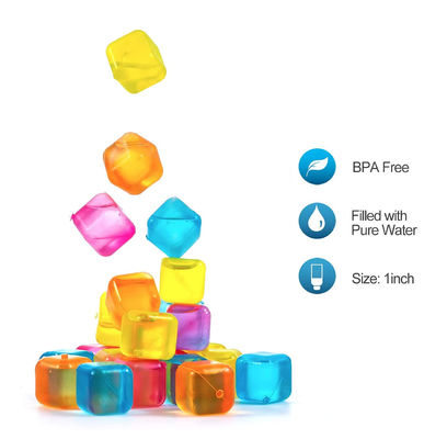 Colourosos cubos de gelo refrigeráveis 310g feitos de plástico livre de BPA
