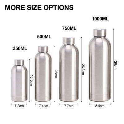 Garrafa de água potável de aço inoxidável de parede dupla 750 ml isolada para água fervente
