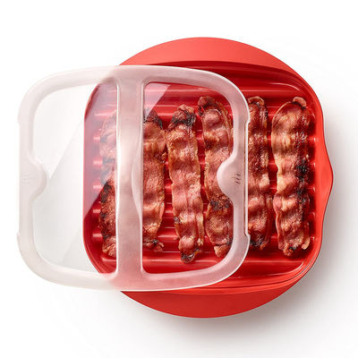 28*25*5cm Material de PP de qualidade alimentar, Microondas com tampa aceita logotipo personalizado