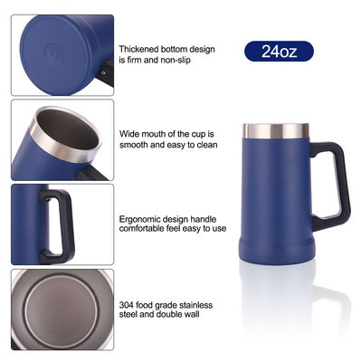 350g Dupla parede Isolamento de vácuo Copo de cerveja de aço inoxidável 16oz 24oz Tipo de bebida MUGS