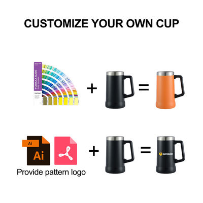 350g Dupla parede Isolamento de vácuo Copo de cerveja de aço inoxidável 16oz 24oz Tipo de bebida MUGS