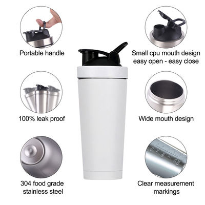 739ml / 500ml Capacidade Custom Color Acero Inoxidável Protein Shaker Botella para ginásio