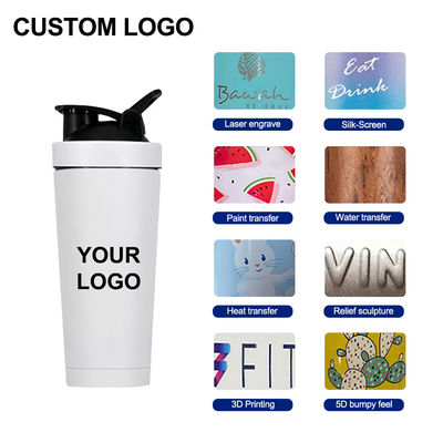 739ml / 500ml Capacidade Custom Color Acero Inoxidável Protein Shaker Botella para ginásio