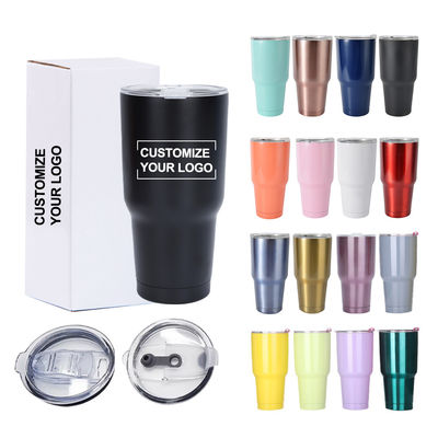 Taça de carro de 30oz de aço inoxidável personalizado com palha escolha sustentável e elegante