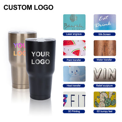 Taça de carro de 30oz de aço inoxidável personalizado com palha escolha sustentável e elegante