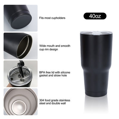 Taça de carro de 30oz de aço inoxidável personalizado com palha escolha sustentável e elegante