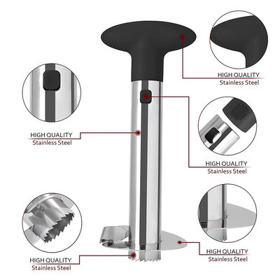 Aço inoxidável 304 Corer de abacaxi cortador Gadget de cozinha rápida para remoção fácil do núcleo