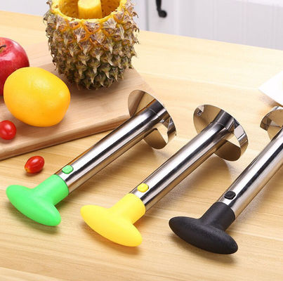 Aço inoxidável 304 Corer de abacaxi cortador Gadget de cozinha rápida para remoção fácil do núcleo
