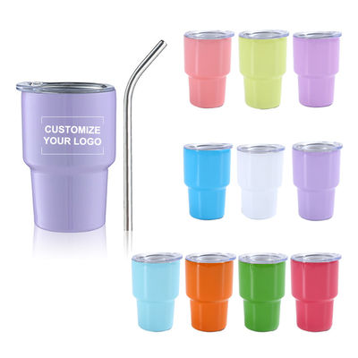 Reutilizável Mini Tumbler Shot Glass 304 aço inoxidável com logotipo personalizado