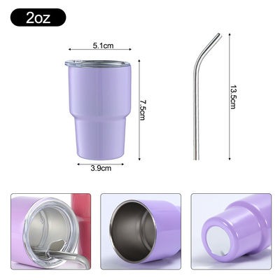 Reutilizável Mini Tumbler Shot Glass 304 aço inoxidável com logotipo personalizado
