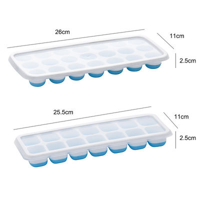 Caixas de gelo empilháveis com tampa removível resistente a derrames, material livre de BPA e silicone