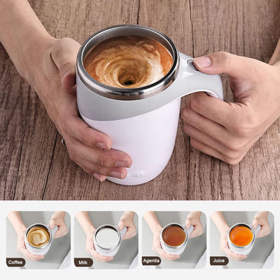 380ml Capacidade de aço inoxidável isolado caneca magnética automática com auto-agitação